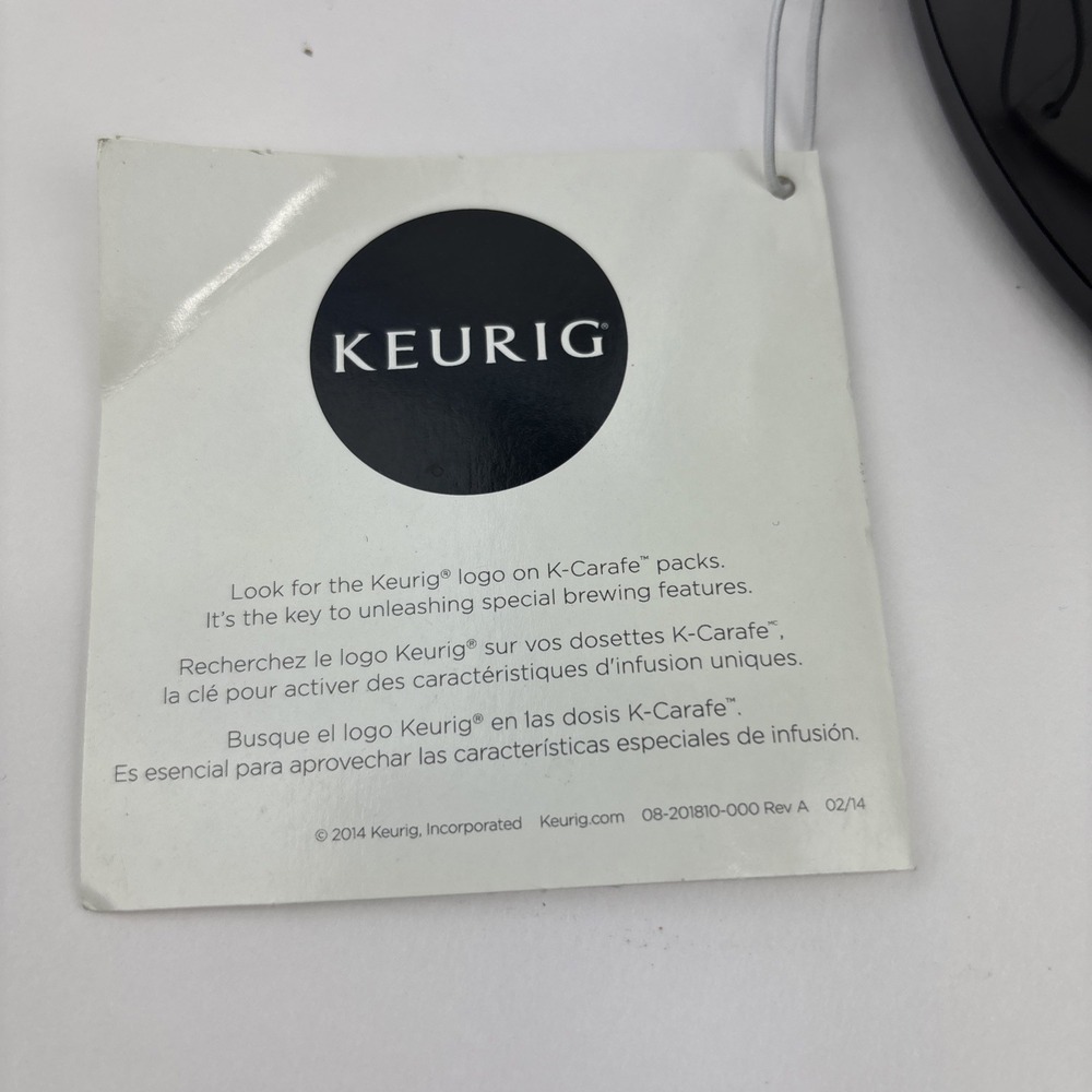 NEW Keurig 2.0 Replacement Black/Chrome Coffee Pot K-Carafe Lid 32oz. 1Qt. - Picture 5 of 9